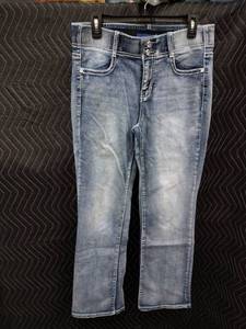 lot 9163 image: Apt. 9 Womens Bootcut Jeans Size 12 Light Wash w Embellished Back Pockets