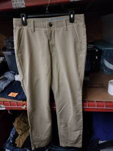 lot 500 image: Under Armour Mens Khaki Tan Flat-Front Pants Size 3232