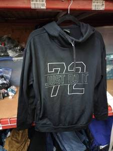 lot 542 image: Nike Just Do It 72 Graphic Pullover Hoodie Black Size S