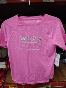 lot 566 image: Athletic Works Girls Pink Graphic Tee Size L (10-12) Dancing Print