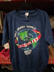 lot 569 image: Vintage Disney Wear Walt Disney World Epcot Center Henley Style T-Shirt XL