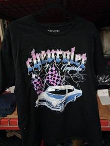 lot 572 image: Chemistry Chevrolet Impala Graphic Black T-Shirt Size XL