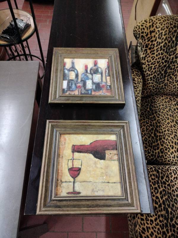 lot 25849 image: Wine Themed Framed Art Prints Set of 2