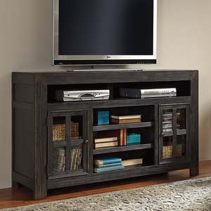 lot 1012 image: Signature Design by Ashley Gavelston TV Stand with Left and Right Pier 61 In W73238  Retail $138.71