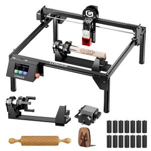 lot 1026 image: Longer RAY5 Desktop Laser Engraver and Cutter 5W 15.75 x 15.75 in  Retail $499.99