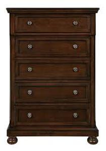 lot 1010 image: Millennium Porter Collection Chest of Drawers Rustic Brown B69746  Retail $859.99