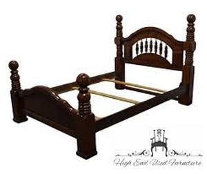 lot 1009 image: elkin collection solid knotty pine rustic americana bed - King