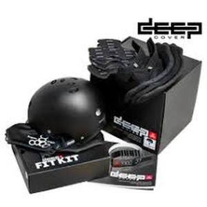 lot 1050 image: AIDY Matte Black Multi-Sport Helmet with Pad Set in Mesh Bag