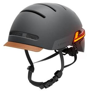 lot 1047 image: Livall Smart Helmetphone Bike Helmet w Rear LED Light Size 21.7-23.2 In Gray