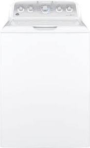 lot 1080 image: GE GTW490ACJ5WW Top-Load Washing Machine with Deep Fill - Powers On, Spins