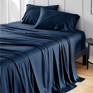 lot 1869 image: Bedsure Bamboo Rayon Queen Sheet Set, 4-Piece