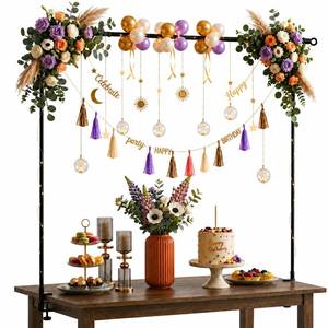 lot 1916 image: Nirxxiy Adjustable Table Clamp-On Balloon Garland Stand Frame 98.4in x 47.2in