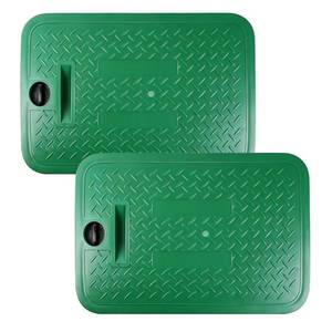 lot 1988 image: A 2 Pcs 12x17 Inch Sprinkler Valve Box Cover Green Irrigation Replacement Lid