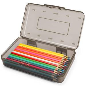 lot 2089 image: Nuozme Plastic Pencil Box Case, Clear, 8.2 x 4.6