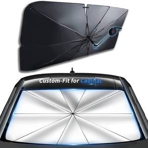 lot 2132 image: Sawuaa Foldable Car Windshield Sun Shade Umbrella Custom-Fit for Cadillac