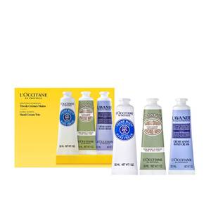 lot 2138 image: LOccitane En Provence Hand Cream Trio Shea Almond Lavender 3 x 1 oz Tubes