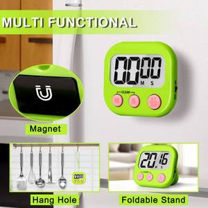 lot 2152 image: Blue Digital Countdown Timer w Three Pink Buttons and Lanyard