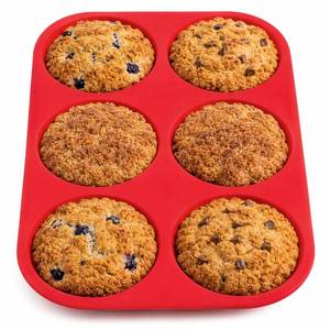 lot 2156 image: Mrs. Andersons Baking 6-Cup Muffin Top Pan, Non-Stick European-Grade Silicone