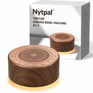 lot 2162 image: Tibetan Meditation Singing Bowl Machine - 7 Singing Bowls Sounds, Crystal Healing, Chakra Healing, Mindfulness and Stress Relief Timer and Memory Features for WomenMen