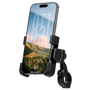 lot 2182 image: BOJE Motorcycle Phone Mount,Bicyle Bike Scooter ATV Phone Holder, 360° Dual Ball Joints, Aviation Aluminum & Silicone, Anti-Shake, Open Cooling & Camera Friendly, for 4.7-6.8 Inch Smartphones��