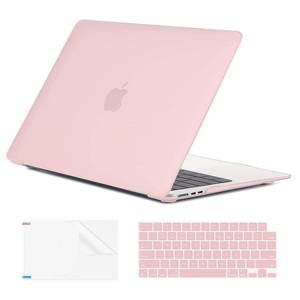 lot 2971 image: EooCoo MacBook Air 15 inch Hard Case Matte Pink M2-M5
