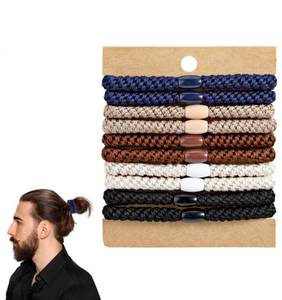 lot 2993 image: ValueBargain Mens Hair Ties, 10-Piece Multicolor
