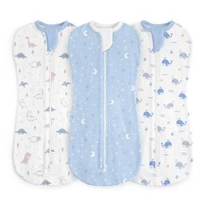 lot 2999 image: SANDJEST Baby Swaddle Sleep Sack 0-2 Months, Pack of 3