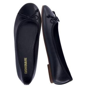 lot 5282 image: CUSHIONAIRE Como Ballet Flats for Women, Round Toe Mary Jane Womens Flats with Memory Foam Comfort, Black 8.5W