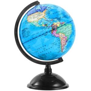 lot 5297 image: KISEER 8 Inch World Globe with Stand Rotating Earth Spinning Globe for Kids Geography Classroom Education or Decorations (Blue)