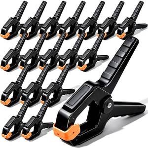 lot 6333 image: SZTCECDM Plastic Spring Clamps 3.54in Long w Orange Tips, 1.77in Jaw Opening