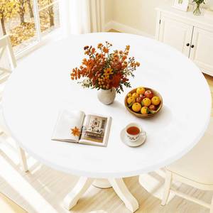 lot 6337 image: Spotjoy Round Spandex Tablecloth with Elastic Fit for 45-56 Tables