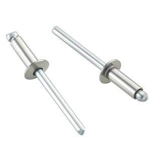 lot 6348 image: BNUOK 280pcs 18 x 14,Stainless Blind Rivets,Pop Rivets,304 Stainless Steel Grip and Steel Mandrel, 3.2 x 6mm
