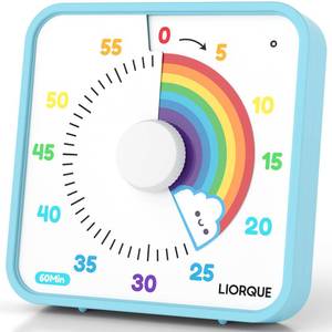 lot 6356 image: LIORQUE 7.5-Inch Large Visual Timer, 60-Minute Classroom Timer Magnetic