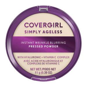 lot 6360 image: Covergirl Simply Ageless Instant Wrinkle Blurring Pressed Powder, Translucent, 0.39 Oz.