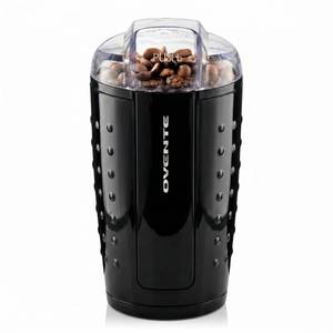 lot 6412 image: OVENTE Electric Coffee Grinder with One Touch Push-Button, Black CG225B