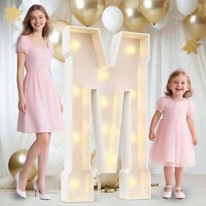 lot 7638 image: Ledido 4FT Light Up Letter M with LED Lights