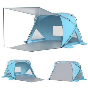 lot 7647 image: CumbreX Beach Tent Sun Shelter 4-6 Person Blue