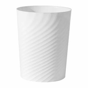 lot 7671 image: UUJOLY Plastic Small Bathroom Trash Can Wastebasket Garbage Can, White