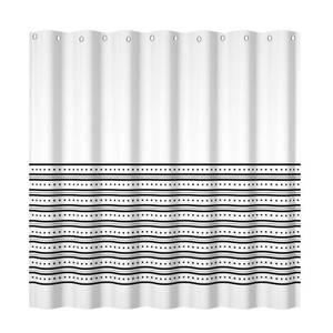 lot 8166 image: Boho Striped Shower Curtain 72x72 Inch