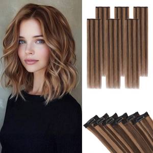 lot 8207 image: S-noilite Clip-In Hair Extensions 12 Inch Natural Black