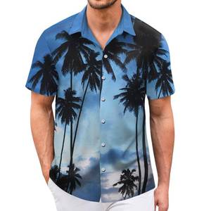 lot 8221 image: Rioofinx Mens Hawaiian Shirt Short Sleeve Tropical Floral