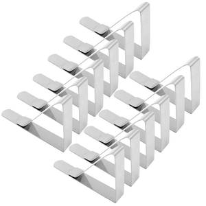 lot 8255 image: Latomex Stainless Steel Tablecloth Clips Set of 12 Triangular Spring Clips