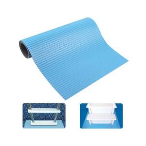 lot 8288 image: Swimline HydroTools Ribbed Pool Ladder Mat Blue Vinyl Roll