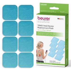 lot 8291 image: Beurer TENSHeat Device Replacement Gel Pads 8-Pack for EM 59