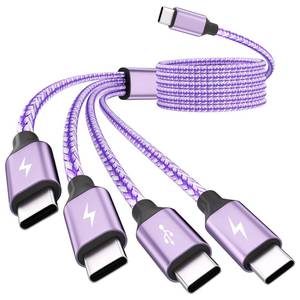 lot 8305 image: Upgrade 4 in 1 Multi Charging Cable, USB C to USB C Cable with 4 X Type-C