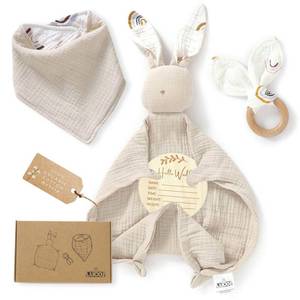 lot 8308 image: LUCOI Organic Cotton Baby Gift Set - Gender Neutral Newborn Gift Box
