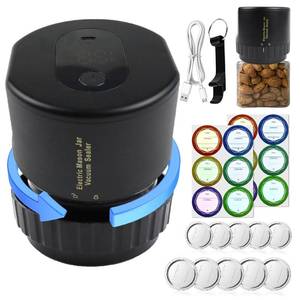 lot 8313 image: 2026 New Electric Mason Jar Vacuum Sealer for Wide and Regular Mouth Mason Jars,Abnaok Automatic Vacuum Sealer for Jars with Bonus Lips & Labels & Bottle Opener,Jar Vaccum Sealer