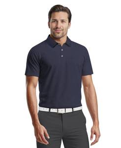 lot 8319 image: PGA TOUR Mens Airflux Short Sleeve Solid Golf Polo-Shirts, True Navy, M