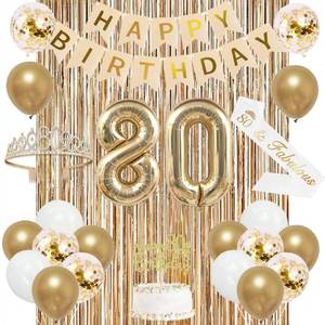 lot 13316 image: 80th Birthday Decoration Set for Women