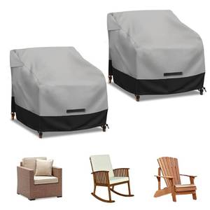 lot 13317 image: Zenicham Patio Swivel Chair Cover 2 Pack